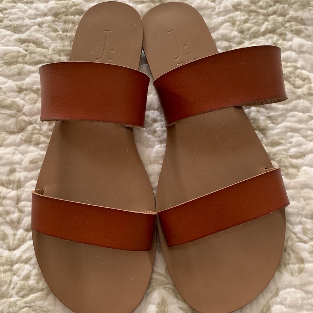 J by J Crew leather slides